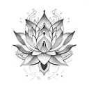 Dragon lotus flower frame tattoo design idea