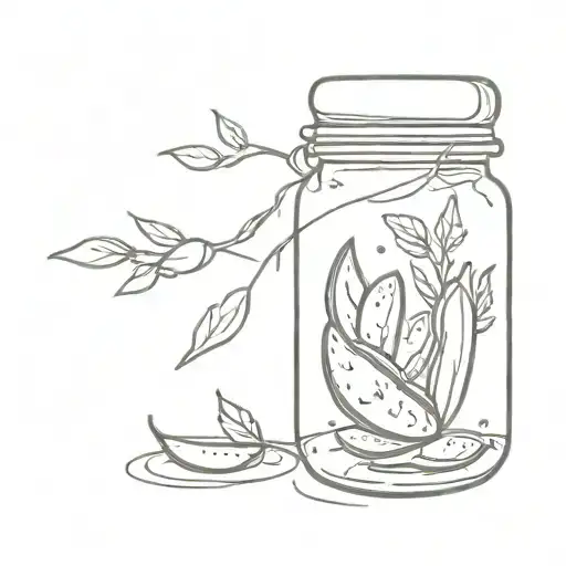 pickle jar tattoo design idea