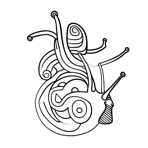 simple snail, logo tattoo design idea