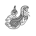 simple snail, logo tattoo design idea