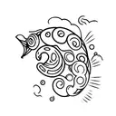 simple snail, logo tattoo design idea