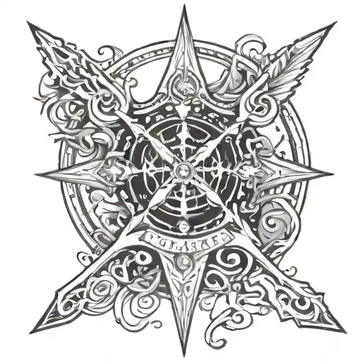 Malenia blade of miquella and elden ring logo tattoo design idea
