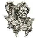 caesar statue tattoo design idea