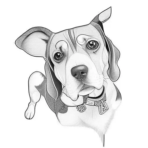 beagle  tattoo design idea