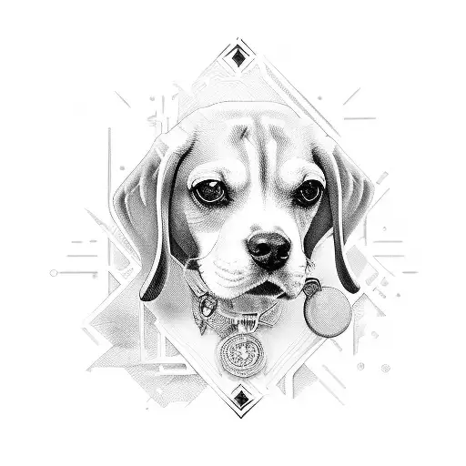 beagle  tattoo design idea