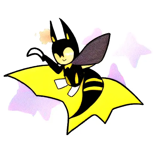 Honey Bee, batman, milky way Galaxy  tattoo design idea