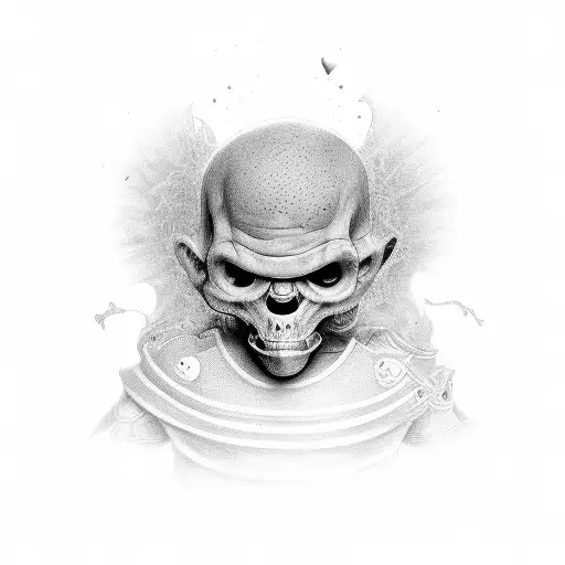 weird kid tattoo design idea