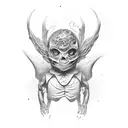 weird kid tattoo design idea