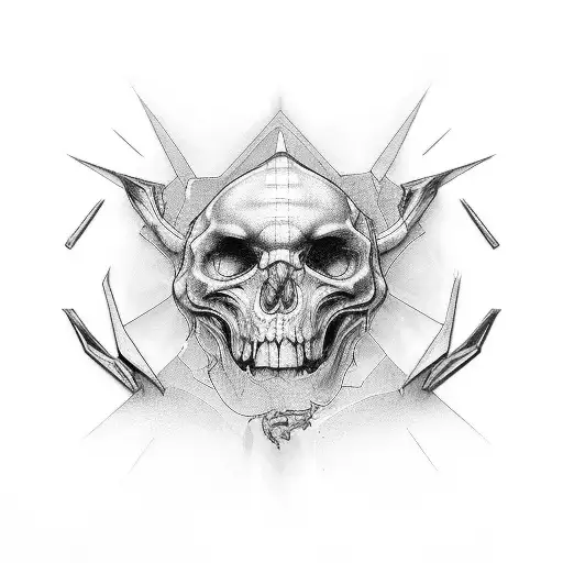 cross 3D tattoo design idea