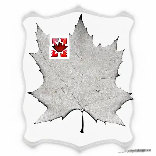 Canada flag maple leaf in autumn colours  tattoo design idea
