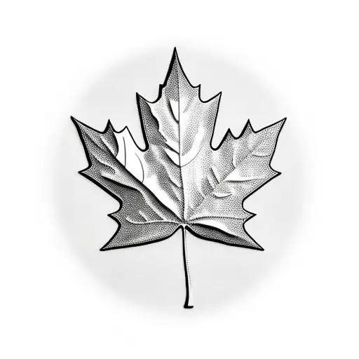 Canada flag maple leaf in autumn colours  tattoo design idea