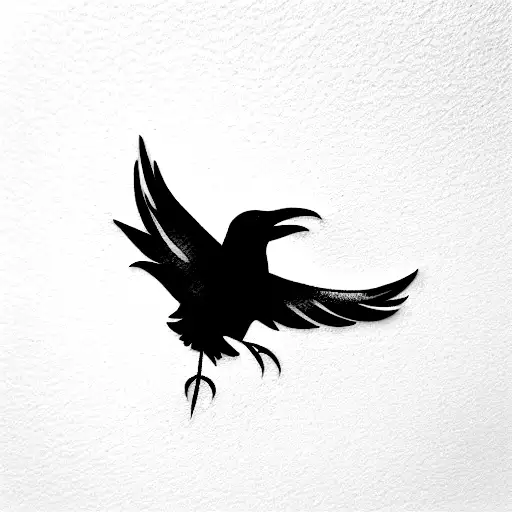 Raven tattoo design idea