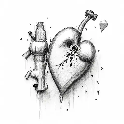 Crying Heart tattoo design idea