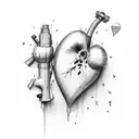 Crying Heart tattoo design idea