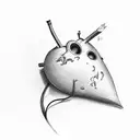 Crying Heart tattoo design idea