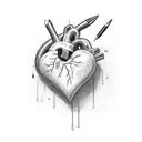 Crying Heart tattoo design idea
