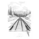 train tracks tattoo design idea