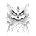 high priestess tarot tattoo design idea