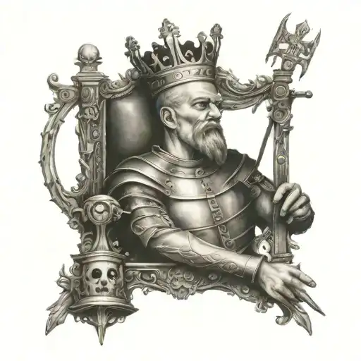 Kings and queens and guillotines Taking lives denied tattoo design idea