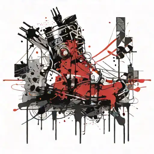 kings and queen and guillotines   tattoo design idea