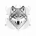 wolf and raven half face each tattoo design idea