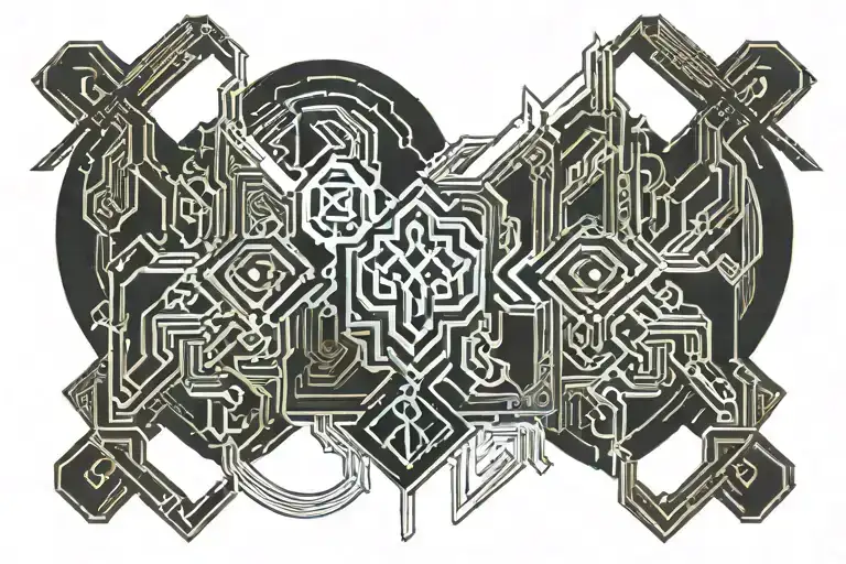 Slavic pattern tattoo inspired tattoo design idea