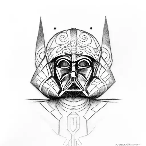 Darth Vader and Ahsoka Tano tattoo design idea