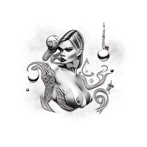 sexy ursula  tattoo design idea