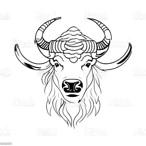 Frosted Bison tattoo design idea