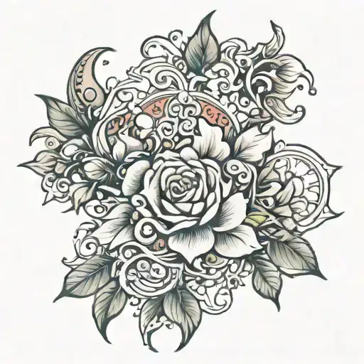 bridgerton renaissance style tattoo design idea