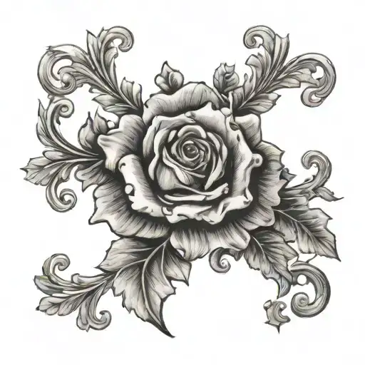 bridgerton renaissance style royal tattoo design idea