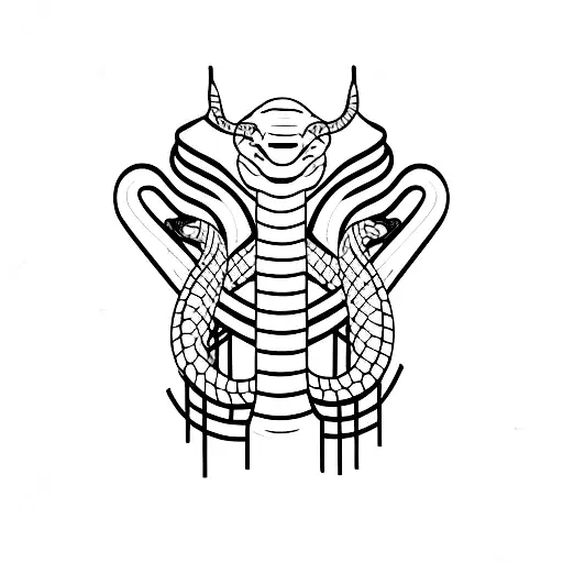 mamba mentality with snake  tattoo design idea