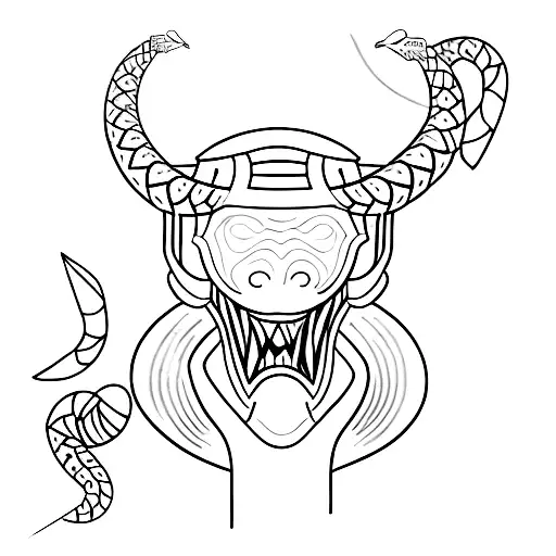 mamba mentality with snake  tattoo design idea