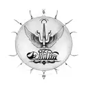 Italian saying "La dolce Vita"  in angelic font tattoo design idea