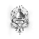 Italian saying "La dolce Vita"  in angelic font tattoo design idea