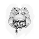 Italian saying "La dolce Vita"  in angelic font tattoo design idea