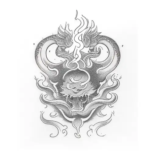 Fire with text saying Imperious Flex tattoo design idea