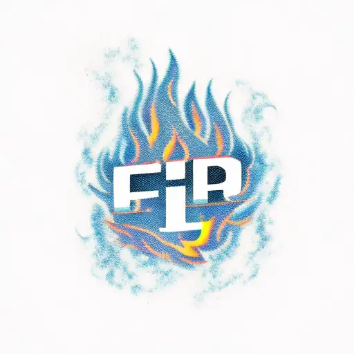 Fire with text saying Imperious Flex tattoo design idea