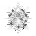 triangle with family names tattoo design idea