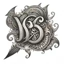 Chicano letters that say RICH tattoo design idea