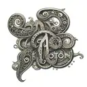 Chicano letters that say RICH tattoo design idea