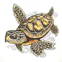 eddie's  Iron Maiden sea turtle tattoo design idea