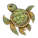 eddie's  Iron Maiden sea turtle tattoo design idea