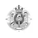 musical sheet scroll  with a princess crown on top, the music notes circle downwards and turn into words tattoo design idea