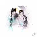 two blackbirds tattoo design idea