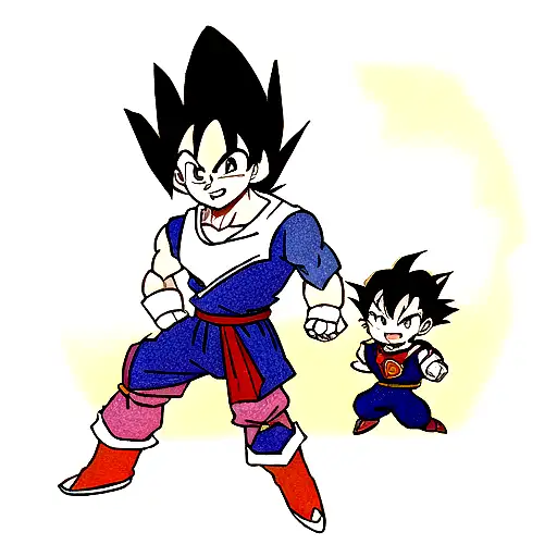 Goku y vegeta tattoo design idea