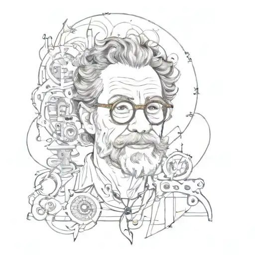 allen ginsberg inspired tattoo incorporating elements tattoo design idea