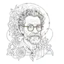 allen ginsberg inspired tattoo incorporating elements tattoo design idea