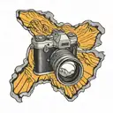 perspective change through a camera lens adventure and travel  mountains soul searching  tattoo design idea