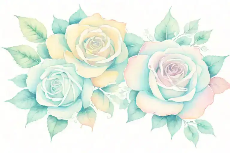 roses and karla tattoo design idea